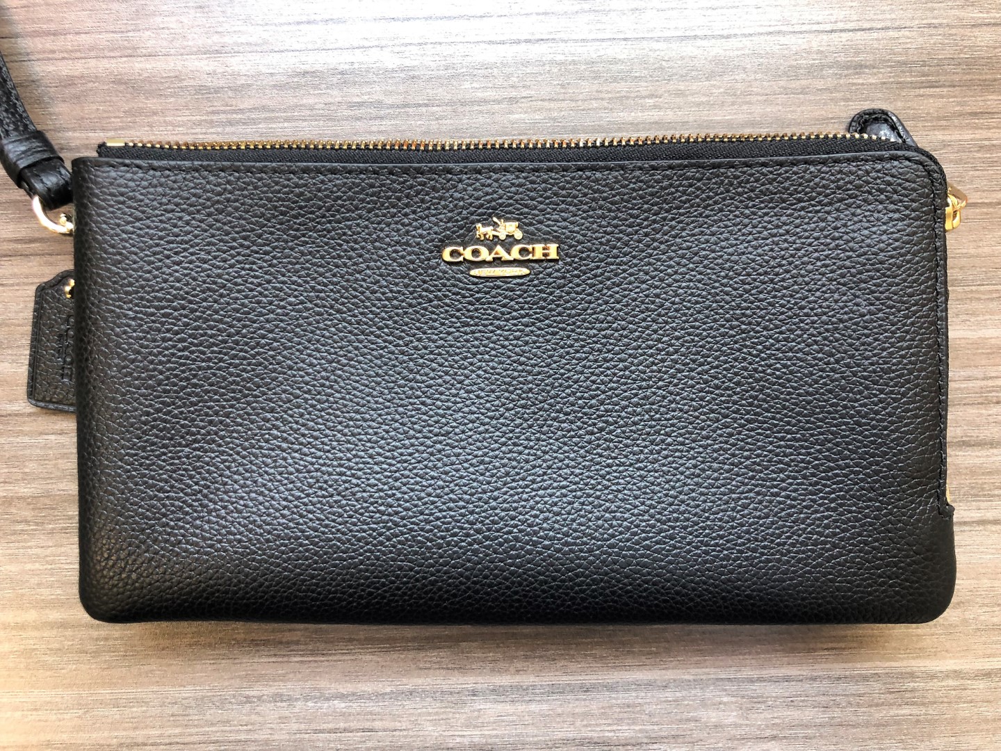 coach wallet double zip